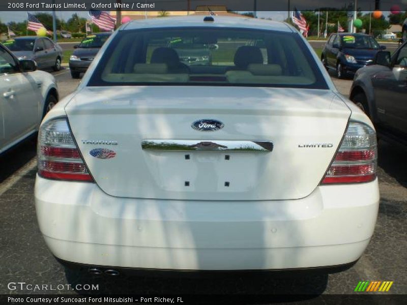Oxford White / Camel 2008 Ford Taurus Limited