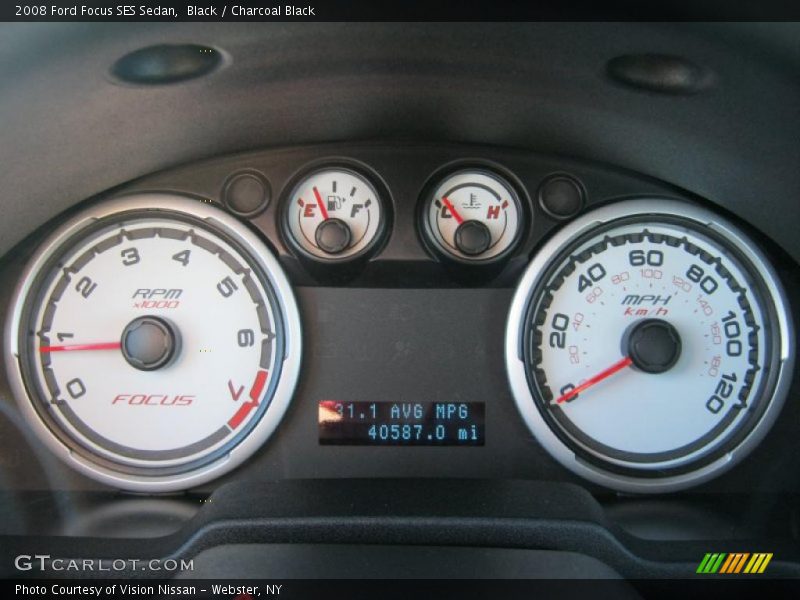 Black / Charcoal Black 2008 Ford Focus SES Sedan