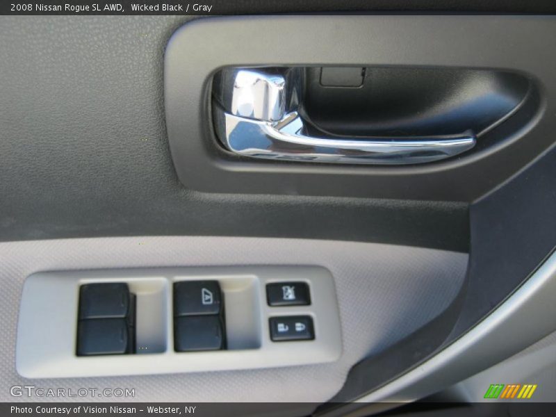 Wicked Black / Gray 2008 Nissan Rogue SL AWD