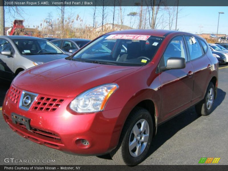 Venom Red Pearl / Black 2008 Nissan Rogue S AWD