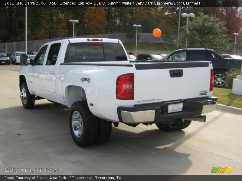 Summit White / Very Dark Cashmere/Light Cashmere 2011 GMC Sierra 2500HD SLT Extended Cab 4x4 Dually