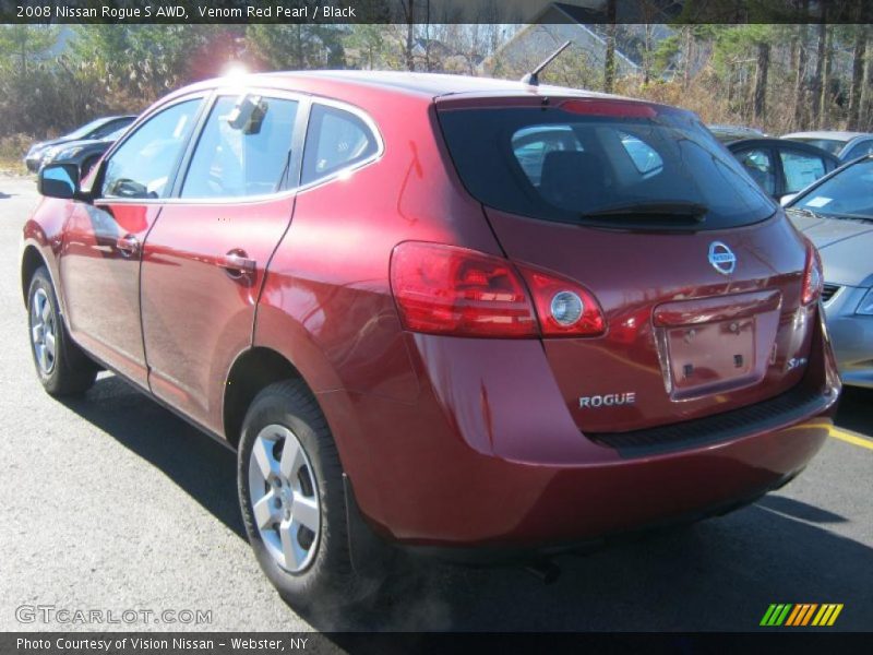 Venom Red Pearl / Black 2008 Nissan Rogue S AWD