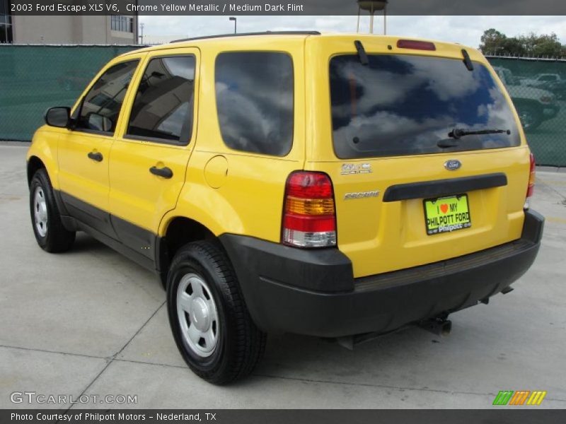 Chrome Yellow Metallic / Medium Dark Flint 2003 Ford Escape XLS V6
