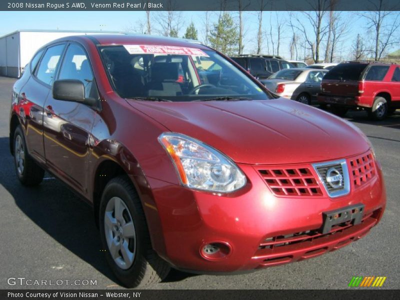 Venom Red Pearl / Black 2008 Nissan Rogue S AWD