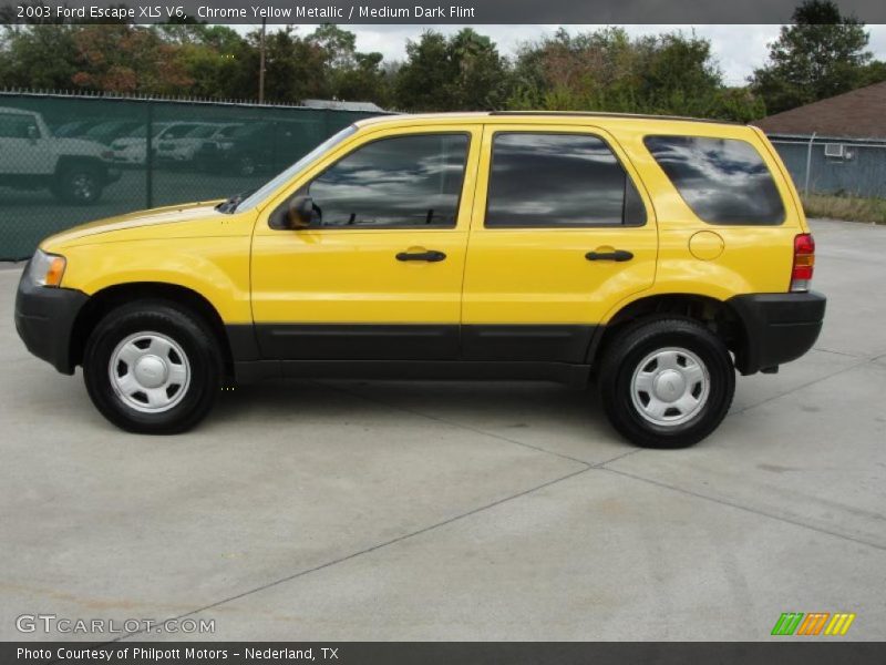 Chrome Yellow Metallic / Medium Dark Flint 2003 Ford Escape XLS V6