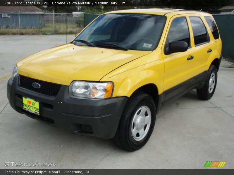 Chrome Yellow Metallic / Medium Dark Flint 2003 Ford Escape XLS V6