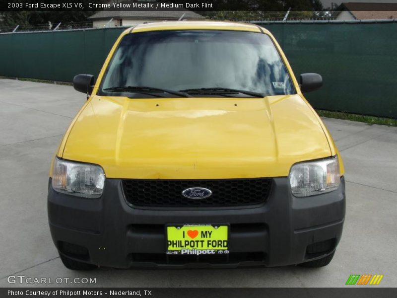 Chrome Yellow Metallic / Medium Dark Flint 2003 Ford Escape XLS V6