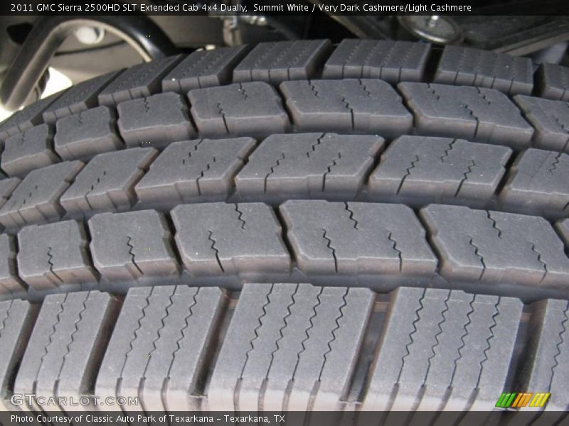 Summit White / Very Dark Cashmere/Light Cashmere 2011 GMC Sierra 2500HD SLT Extended Cab 4x4 Dually