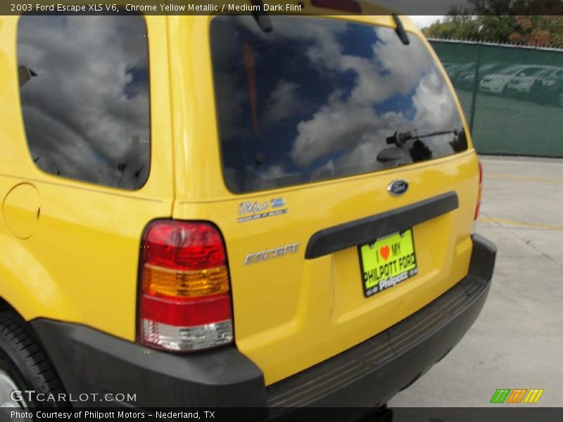 Chrome Yellow Metallic / Medium Dark Flint 2003 Ford Escape XLS V6
