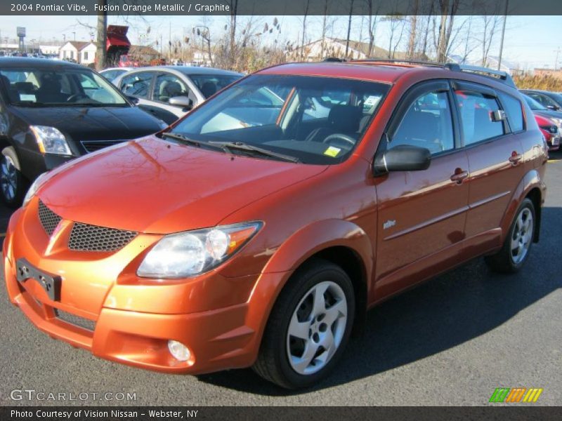Fusion Orange Metallic / Graphite 2004 Pontiac Vibe