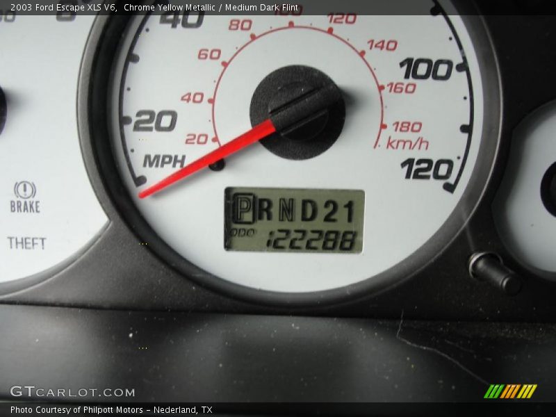 Chrome Yellow Metallic / Medium Dark Flint 2003 Ford Escape XLS V6