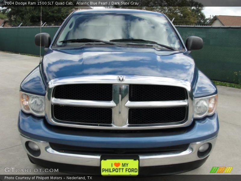 Atlantic Blue Pearl / Dark Slate Gray 2004 Dodge Ram 1500 SLT Quad Cab