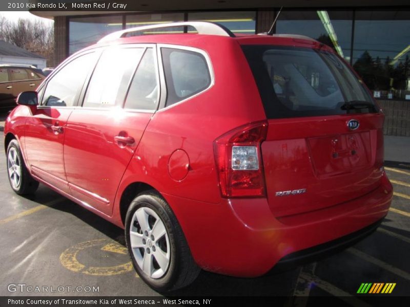 Molten Red / Gray 2010 Kia Rondo LX