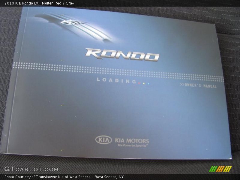 Molten Red / Gray 2010 Kia Rondo LX