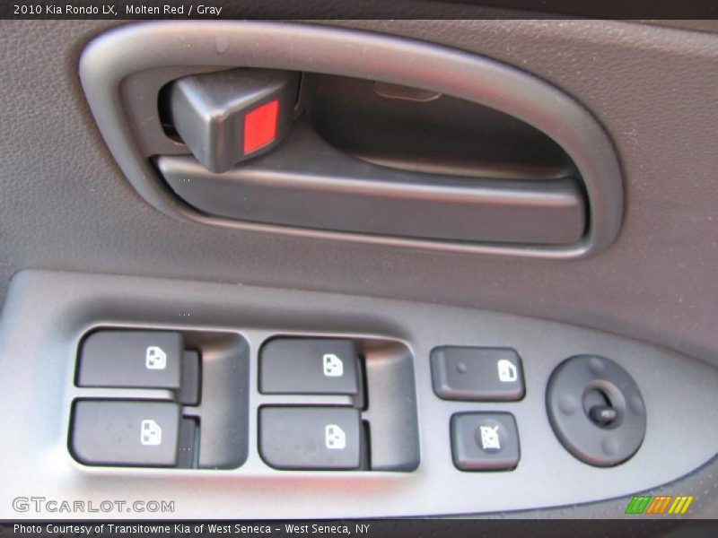 Molten Red / Gray 2010 Kia Rondo LX