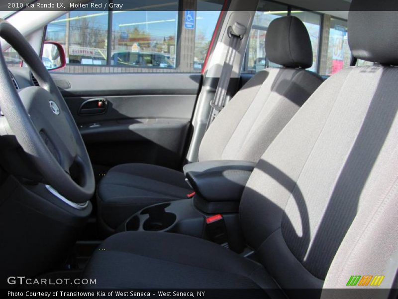 Molten Red / Gray 2010 Kia Rondo LX