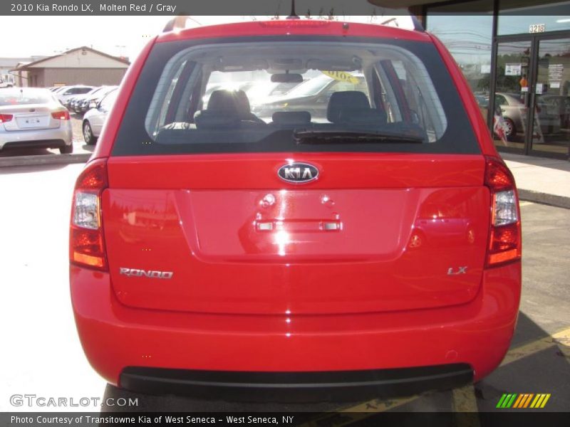 Molten Red / Gray 2010 Kia Rondo LX