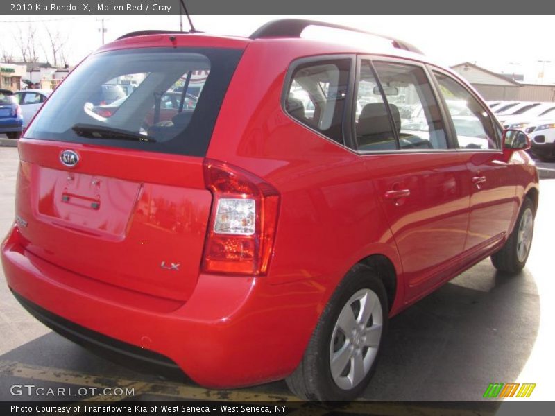 Molten Red / Gray 2010 Kia Rondo LX