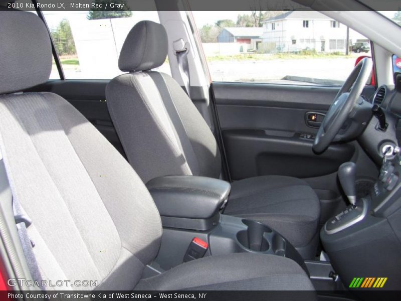 Molten Red / Gray 2010 Kia Rondo LX