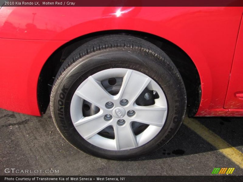 Molten Red / Gray 2010 Kia Rondo LX