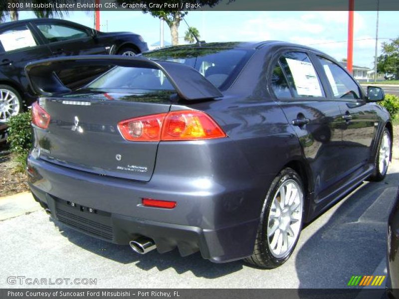 Graphite Gray Pearl / Black 2008 Mitsubishi Lancer Evolution GSR