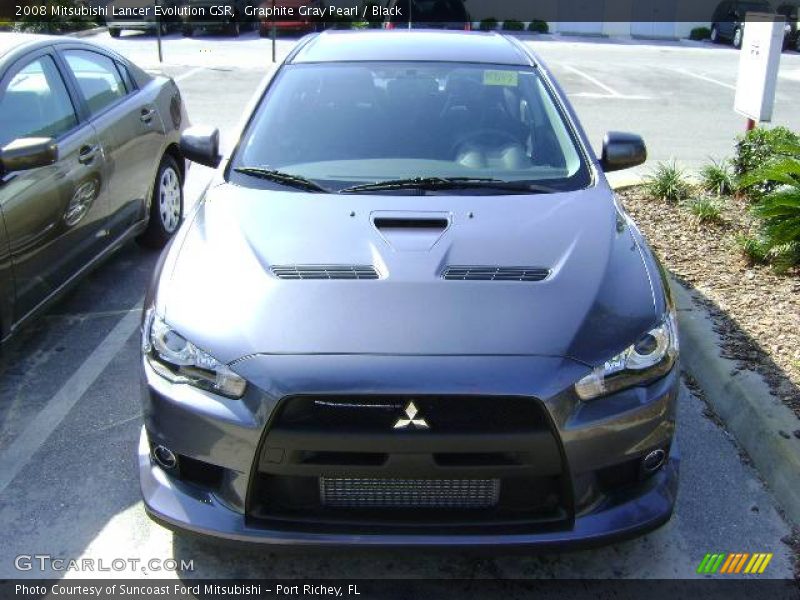 Graphite Gray Pearl / Black 2008 Mitsubishi Lancer Evolution GSR