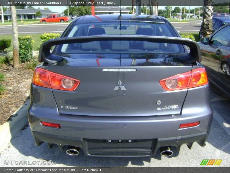 Graphite Gray Pearl / Black 2008 Mitsubishi Lancer Evolution GSR