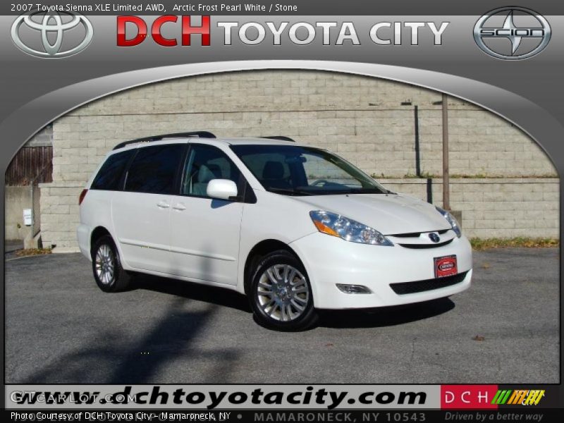 Arctic Frost Pearl White / Stone 2007 Toyota Sienna XLE Limited AWD