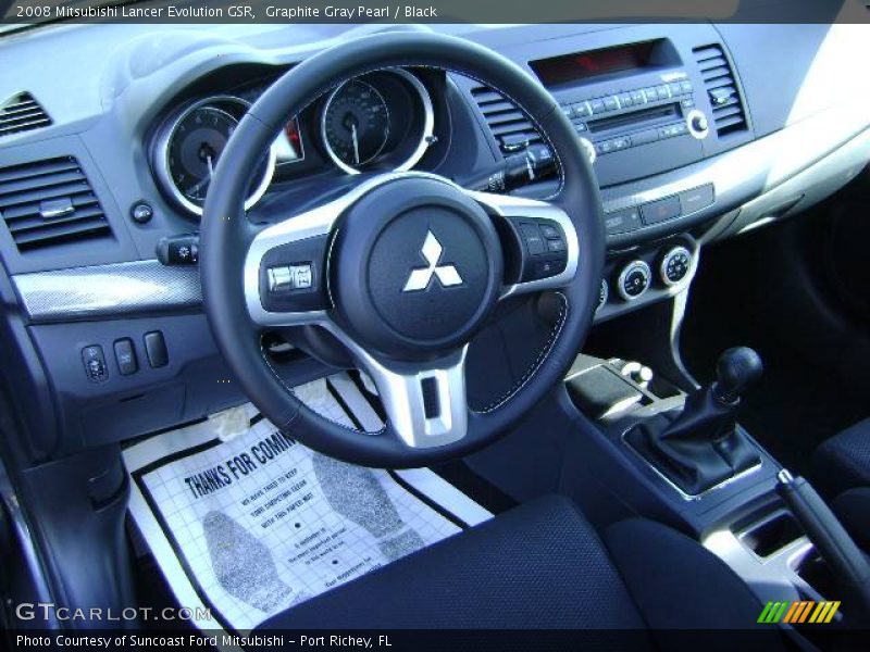 Graphite Gray Pearl / Black 2008 Mitsubishi Lancer Evolution GSR