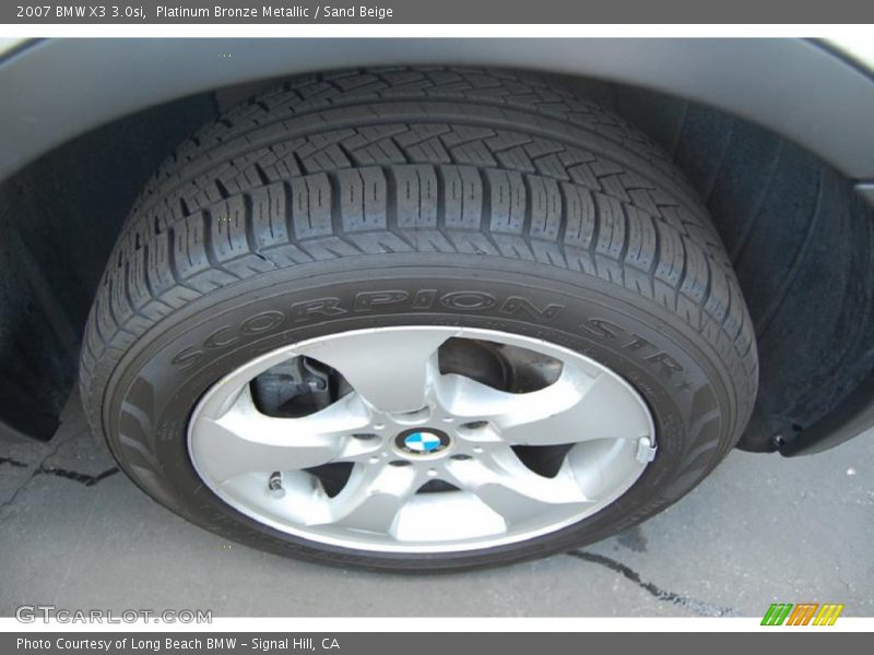 Platinum Bronze Metallic / Sand Beige 2007 BMW X3 3.0si