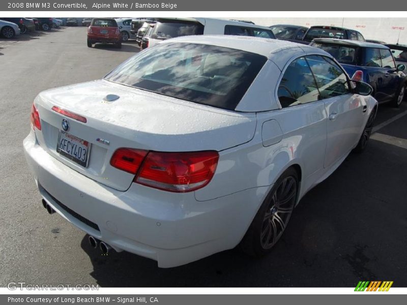 Alpine White / Bamboo Beige 2008 BMW M3 Convertible