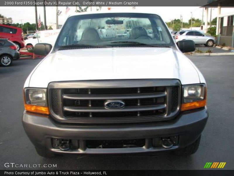 Oxford White / Medium Graphite 2000 Ford F350 Super Duty XL Regular Cab