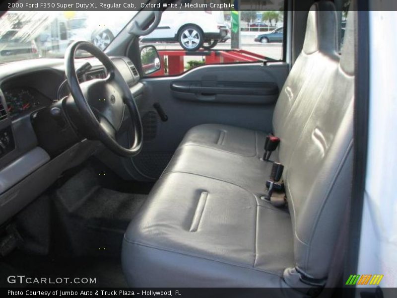 Oxford White / Medium Graphite 2000 Ford F350 Super Duty XL Regular Cab