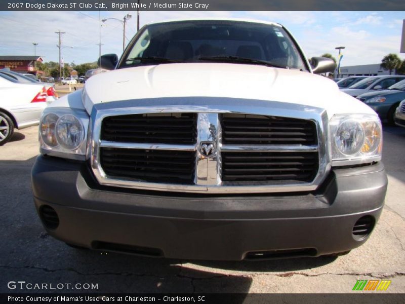 Bright White / Medium Slate Gray 2007 Dodge Dakota ST Club Cab