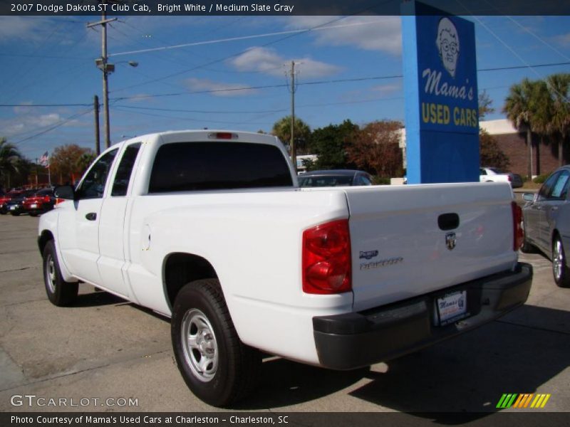 Bright White / Medium Slate Gray 2007 Dodge Dakota ST Club Cab