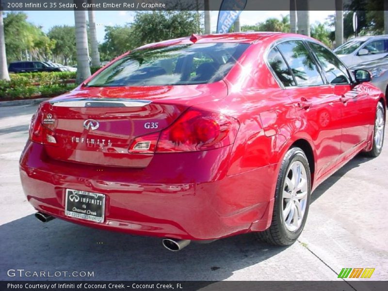 Garnet Ember Red / Graphite 2008 Infiniti G 35 Sedan