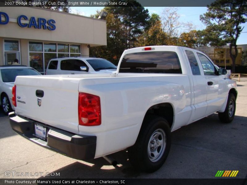 Bright White / Medium Slate Gray 2007 Dodge Dakota ST Club Cab