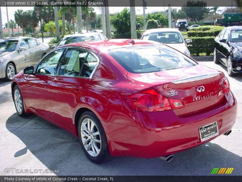 Garnet Ember Red / Graphite 2008 Infiniti G 35 Sedan