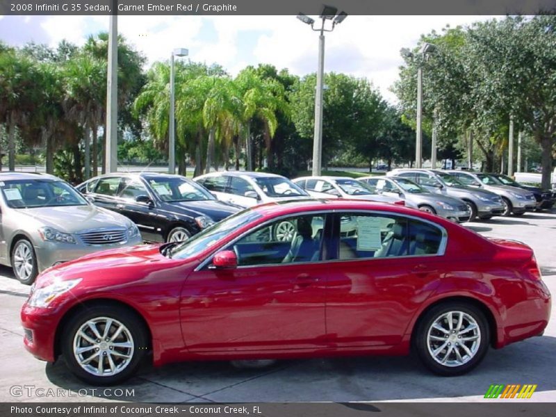 Garnet Ember Red / Graphite 2008 Infiniti G 35 Sedan