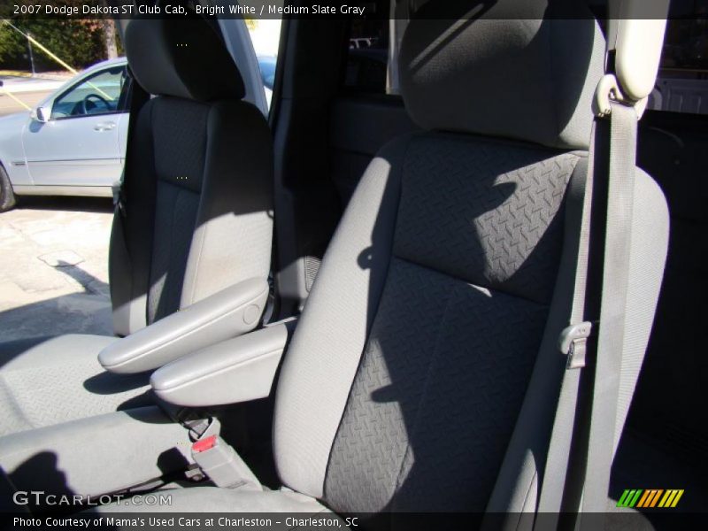 Bright White / Medium Slate Gray 2007 Dodge Dakota ST Club Cab