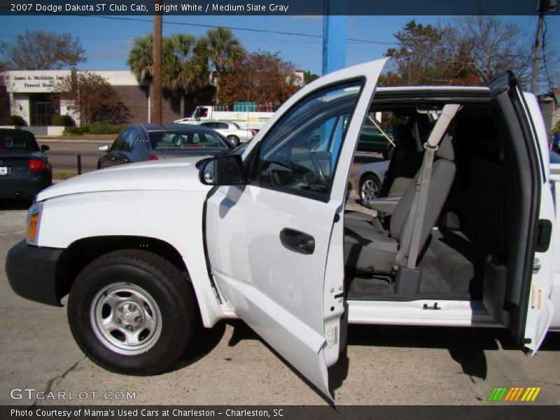 Bright White / Medium Slate Gray 2007 Dodge Dakota ST Club Cab