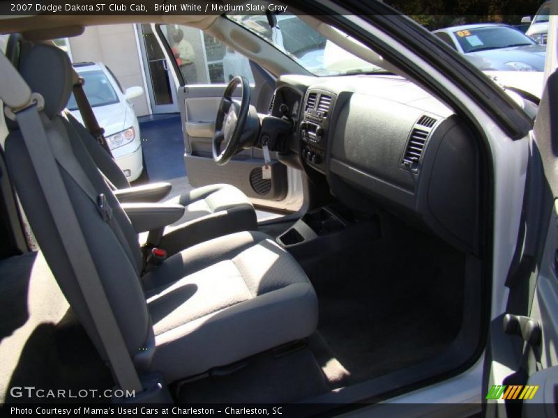 Bright White / Medium Slate Gray 2007 Dodge Dakota ST Club Cab