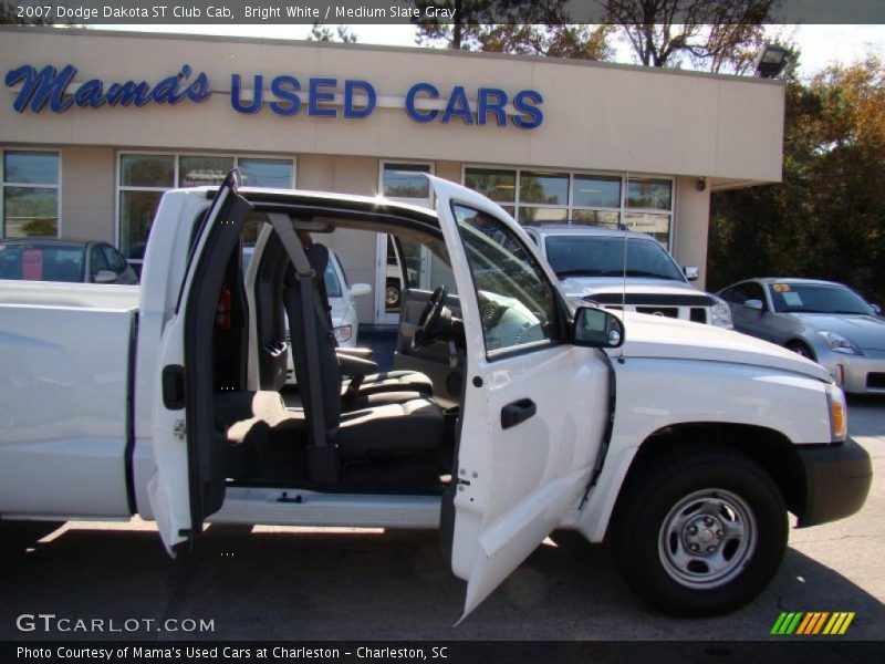 Bright White / Medium Slate Gray 2007 Dodge Dakota ST Club Cab