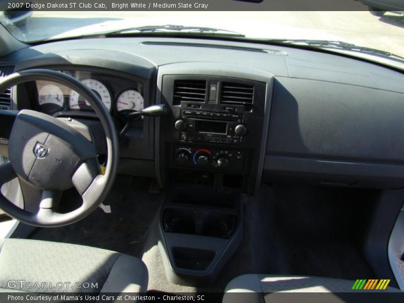 Bright White / Medium Slate Gray 2007 Dodge Dakota ST Club Cab