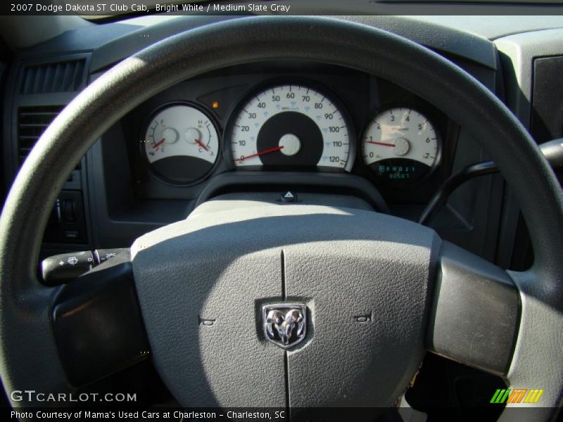 Bright White / Medium Slate Gray 2007 Dodge Dakota ST Club Cab