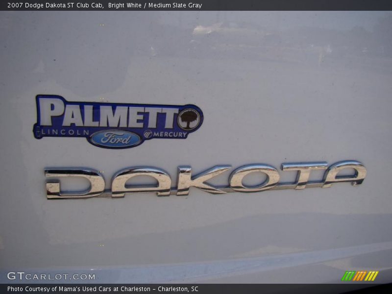 Bright White / Medium Slate Gray 2007 Dodge Dakota ST Club Cab