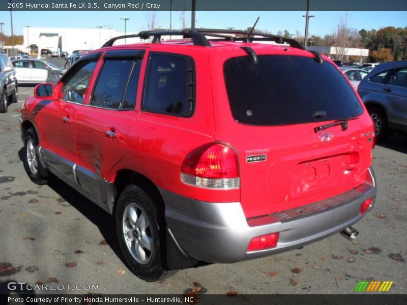 Canyon Red / Gray 2005 Hyundai Santa Fe LX 3.5