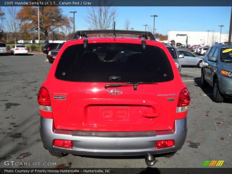 Canyon Red / Gray 2005 Hyundai Santa Fe LX 3.5