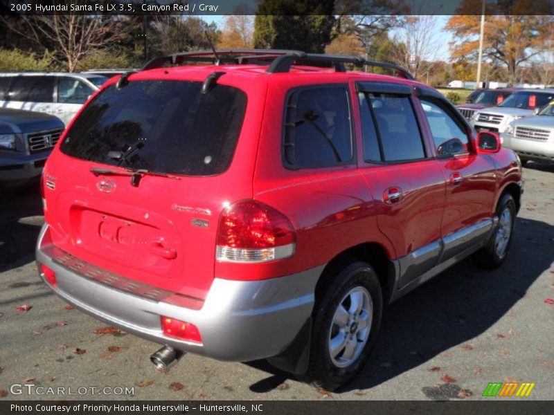 Canyon Red / Gray 2005 Hyundai Santa Fe LX 3.5