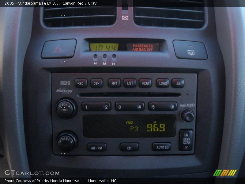 Canyon Red / Gray 2005 Hyundai Santa Fe LX 3.5